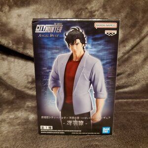 CITY HUNTER THE MOVIE. Angel Dust Ryo Saeba Figure. Bandai Banpresto Box Damage